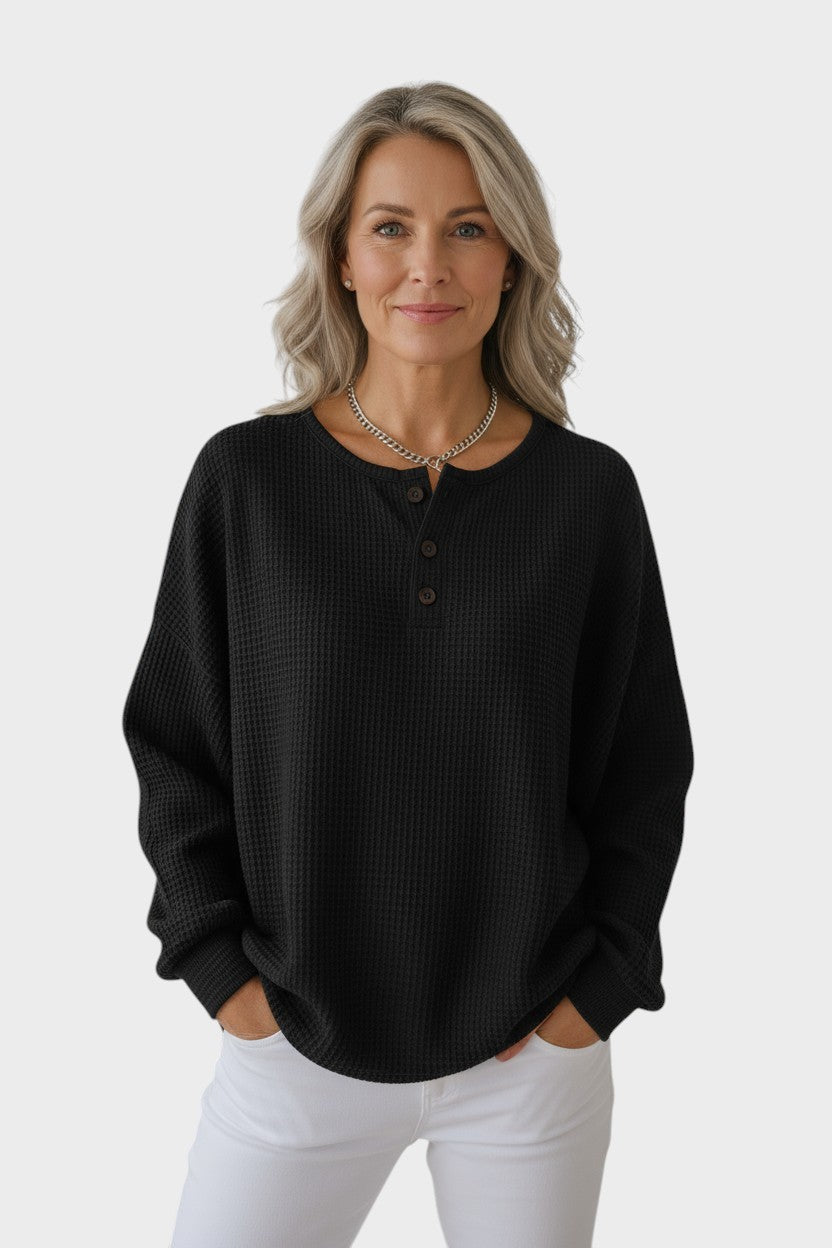 Paulina – wygodny sweter o waflowej strukturze