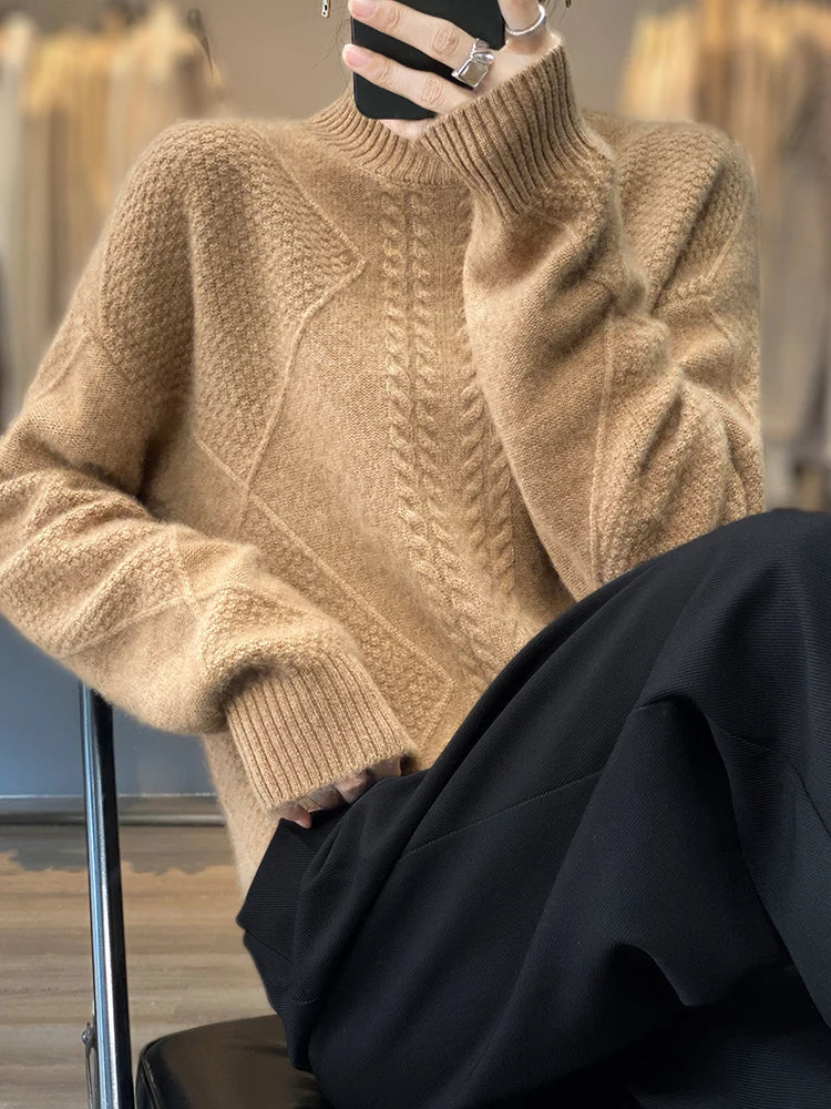 Helena – Elegancki sweter z golfem