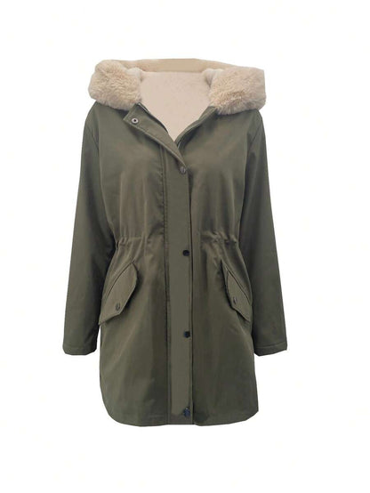 Kasia – Parka met imitatiebont