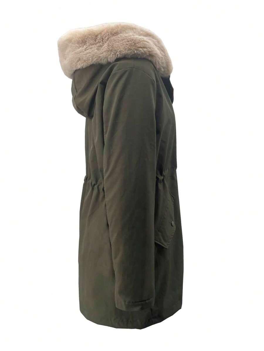 Kasia – Parka met imitatiebont