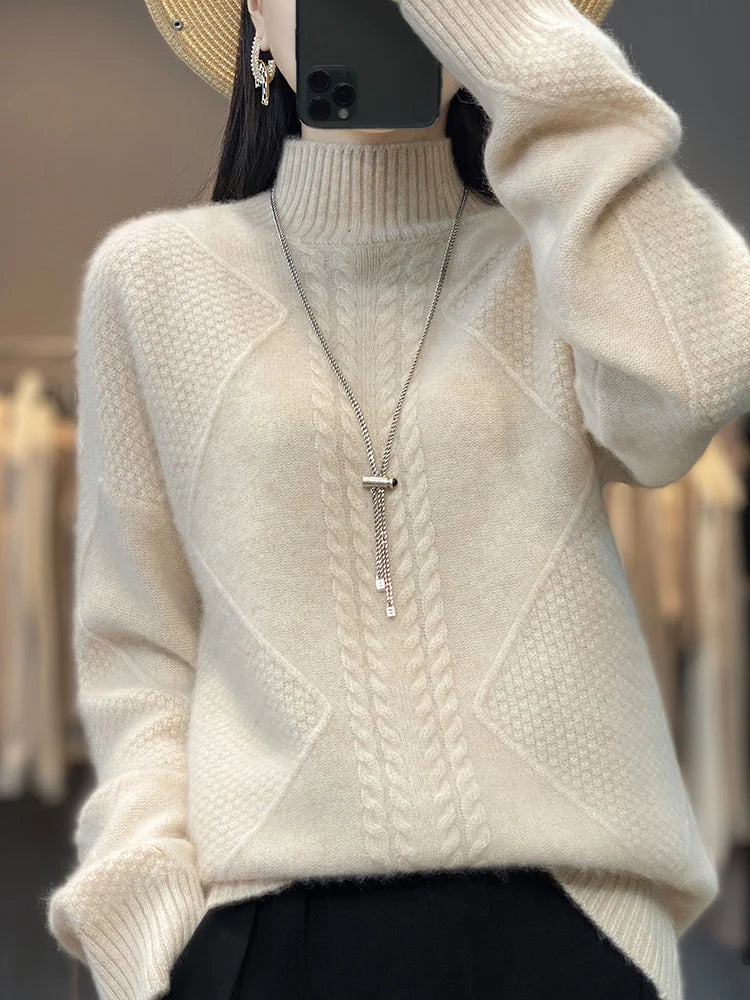 Helena – Elegancki sweter z golfem