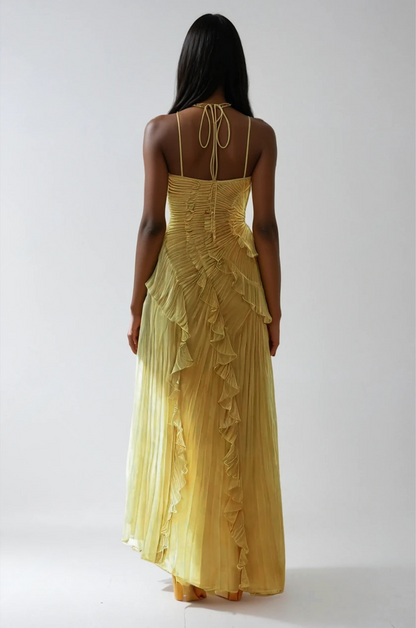 Martyna – Sukienka maxi z falbanami