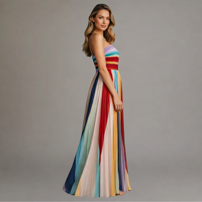Wiktoria – Długa sukienka casual o eleganckim kroju