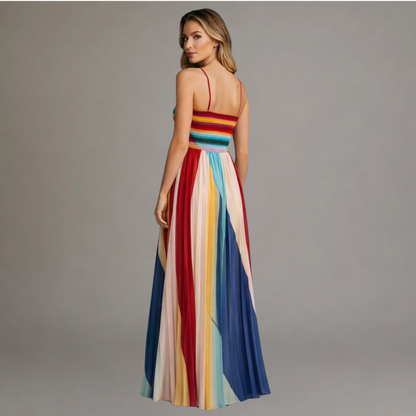 Wiktoria – Długa sukienka casual o eleganckim kroju