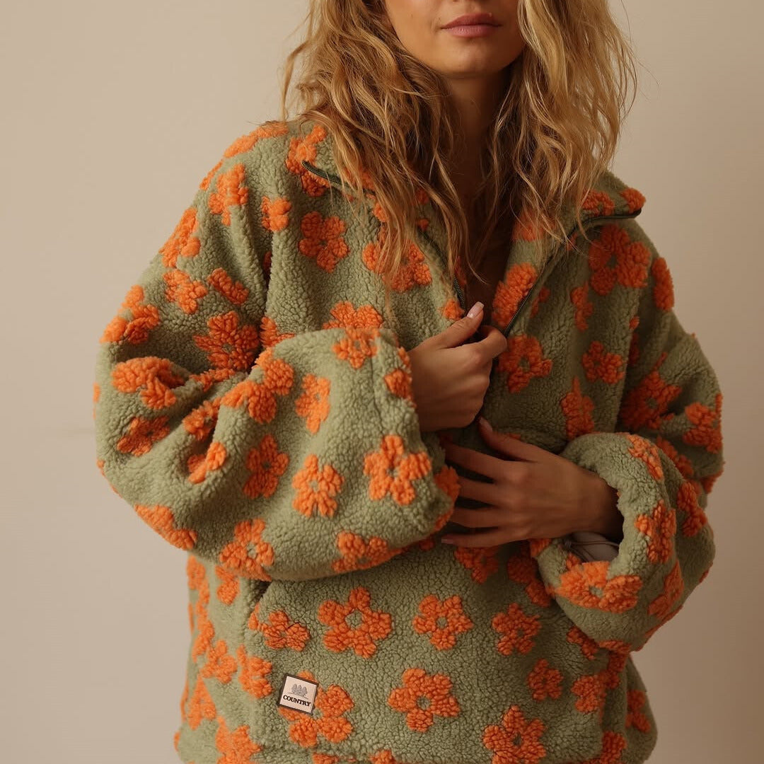 Róża – polarowy sweter z sherpy