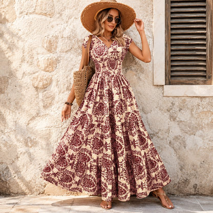 Sandra – Maxi-jurk met bloemenprint