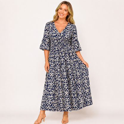 Stefania – Sukienka maxi z wzorem boho