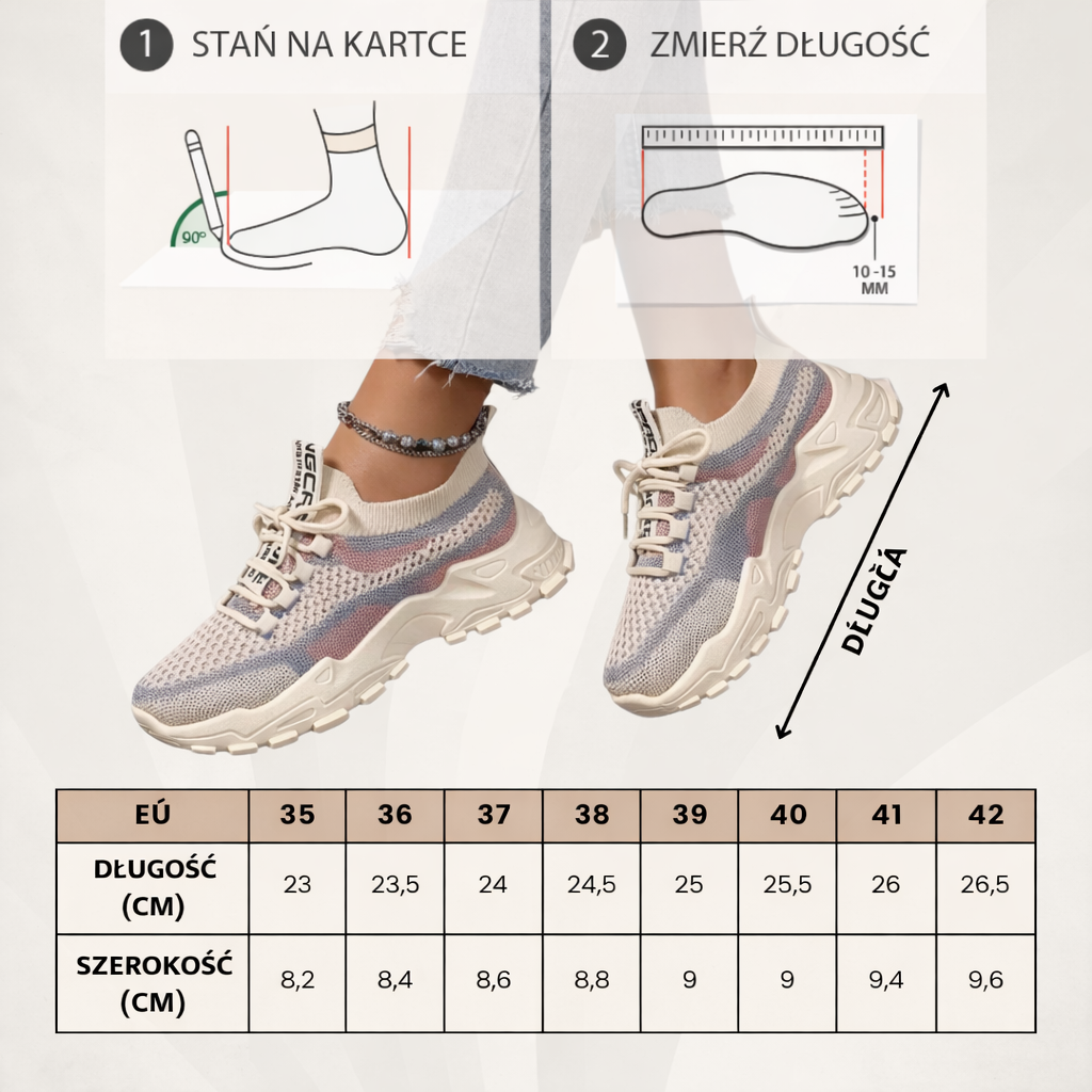Karina – Lekkie sneakersy o wygodnym kroju na co dzień