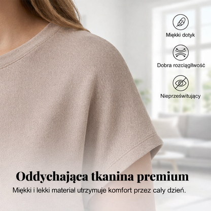 Klaudia – Sukienka z kieszeniami i krótkim rękawem