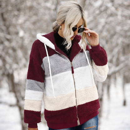 Erika – kurtka fleece z wysokim kołnierzem