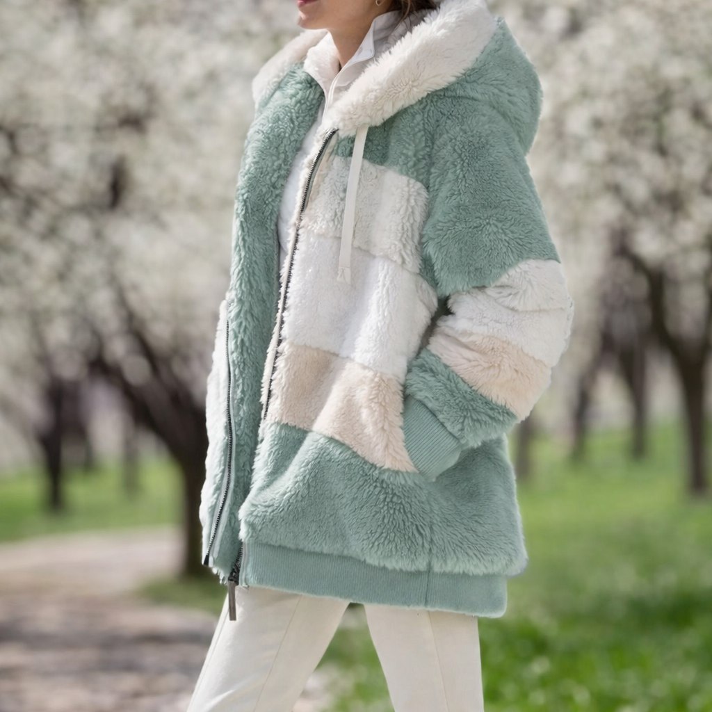 Erika – kurtka fleece z wysokim kołnierzem