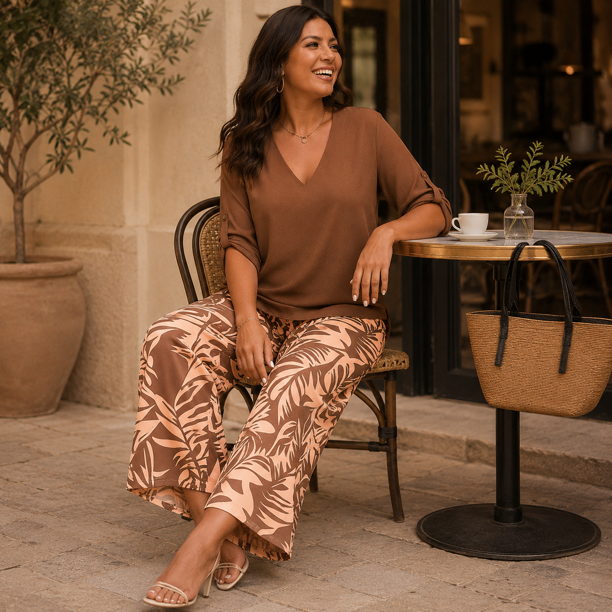 Oliwia – Bluzka z dekoltem V