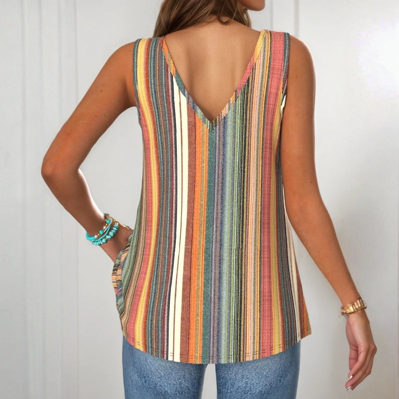 Zofia – kolorowy top w paski