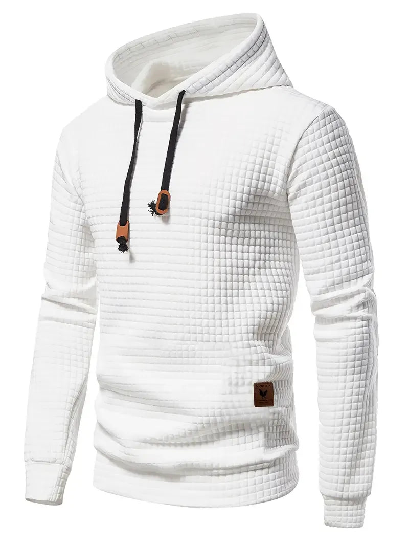 Sebastian – męska bluza z kapturem w kratę