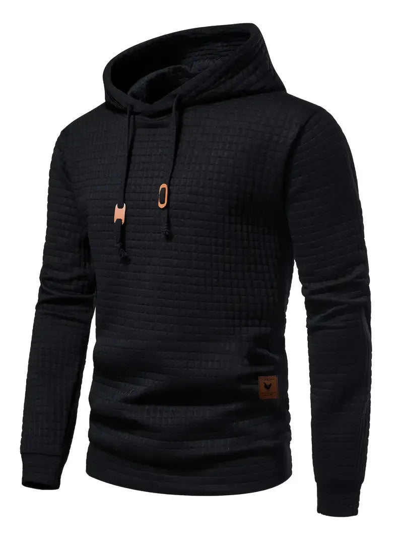 Sebastian – męska bluza z kapturem w kratę