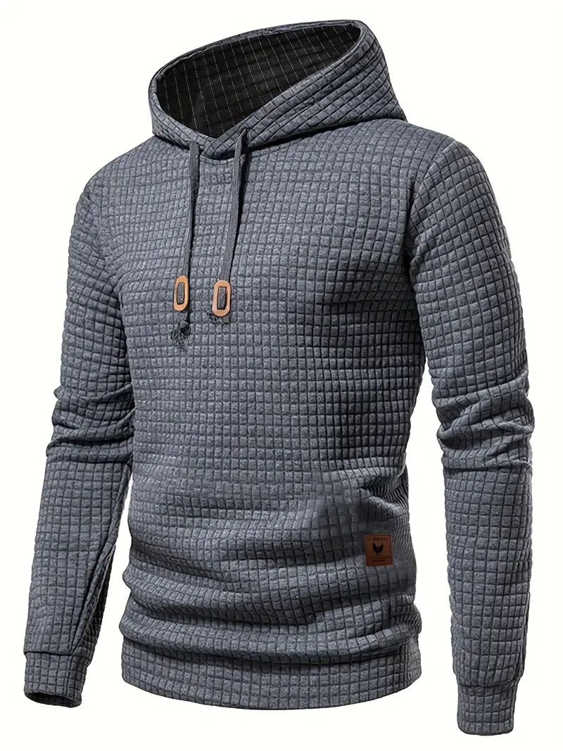 Sebastian – męska bluza z kapturem w kratę