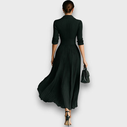 Gabriela – Elegancka sukienka maxi z plisowaną spódnicą