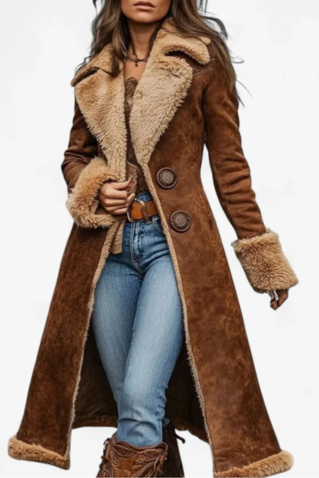 Helena – długi płaszcz w stylu vintage