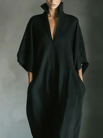 Patrycja – Sukienka maxi kimono czarna