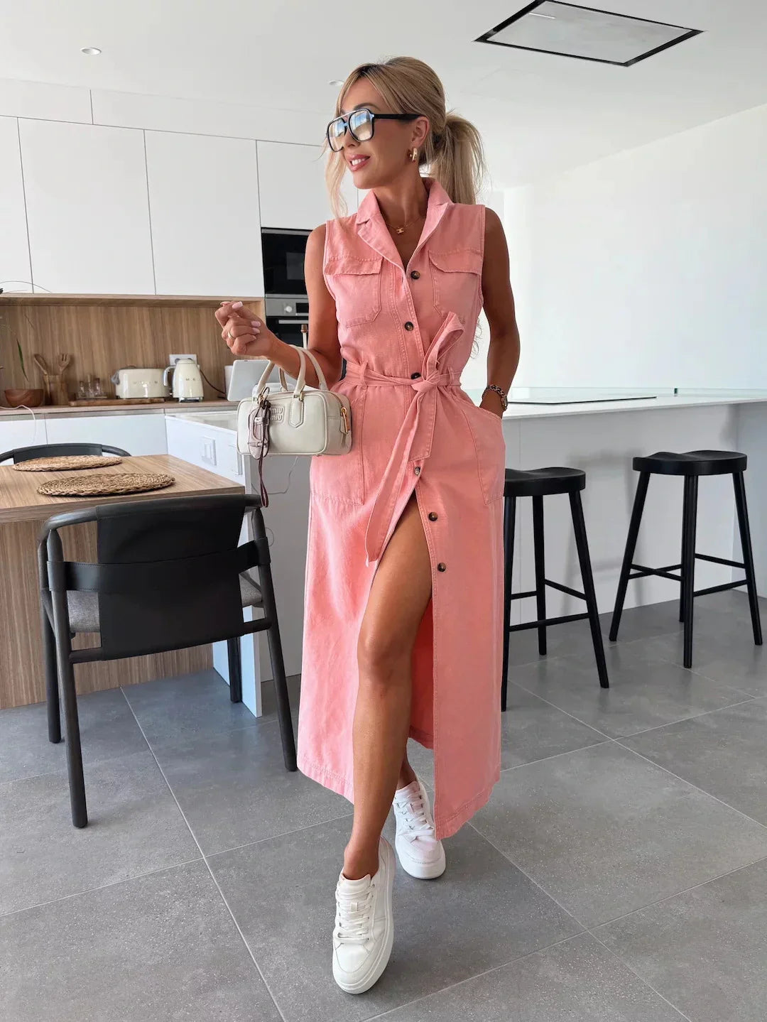 Isabelle | Sukienka maxi z guzikami