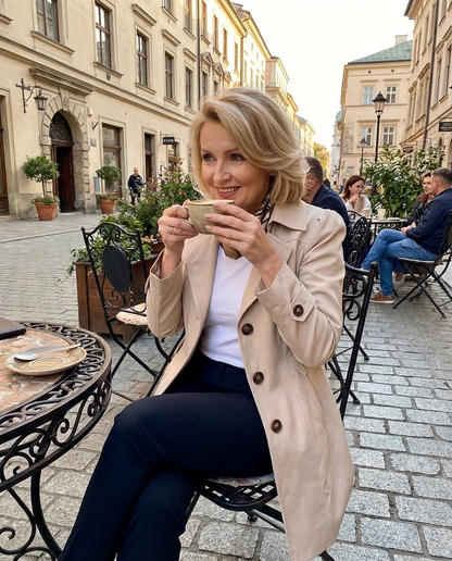 Leokadia – płaszcz w stylu retro
