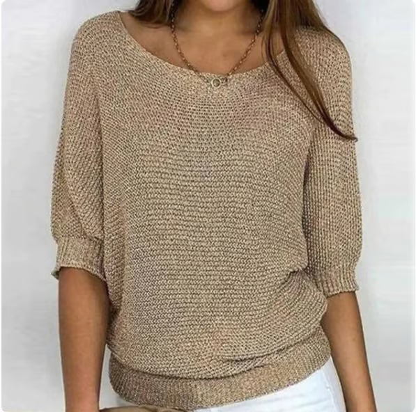 Amelia – lekki sweter letni o eleganckim wykończeniu