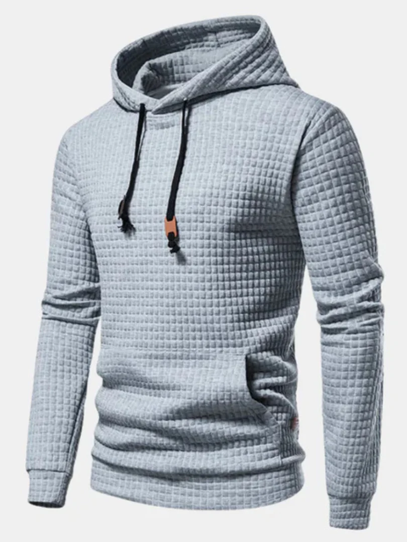 Sebastian – męska bluza z kapturem w kratę