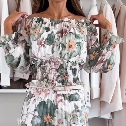 Olga – Bluzka off-shoulder w kwiaty