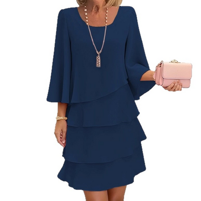 Kornelia – Elegancka sukienka z kwadratowym dekoltem