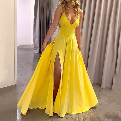 Ilona – Sukienka maxi z rozcięciem